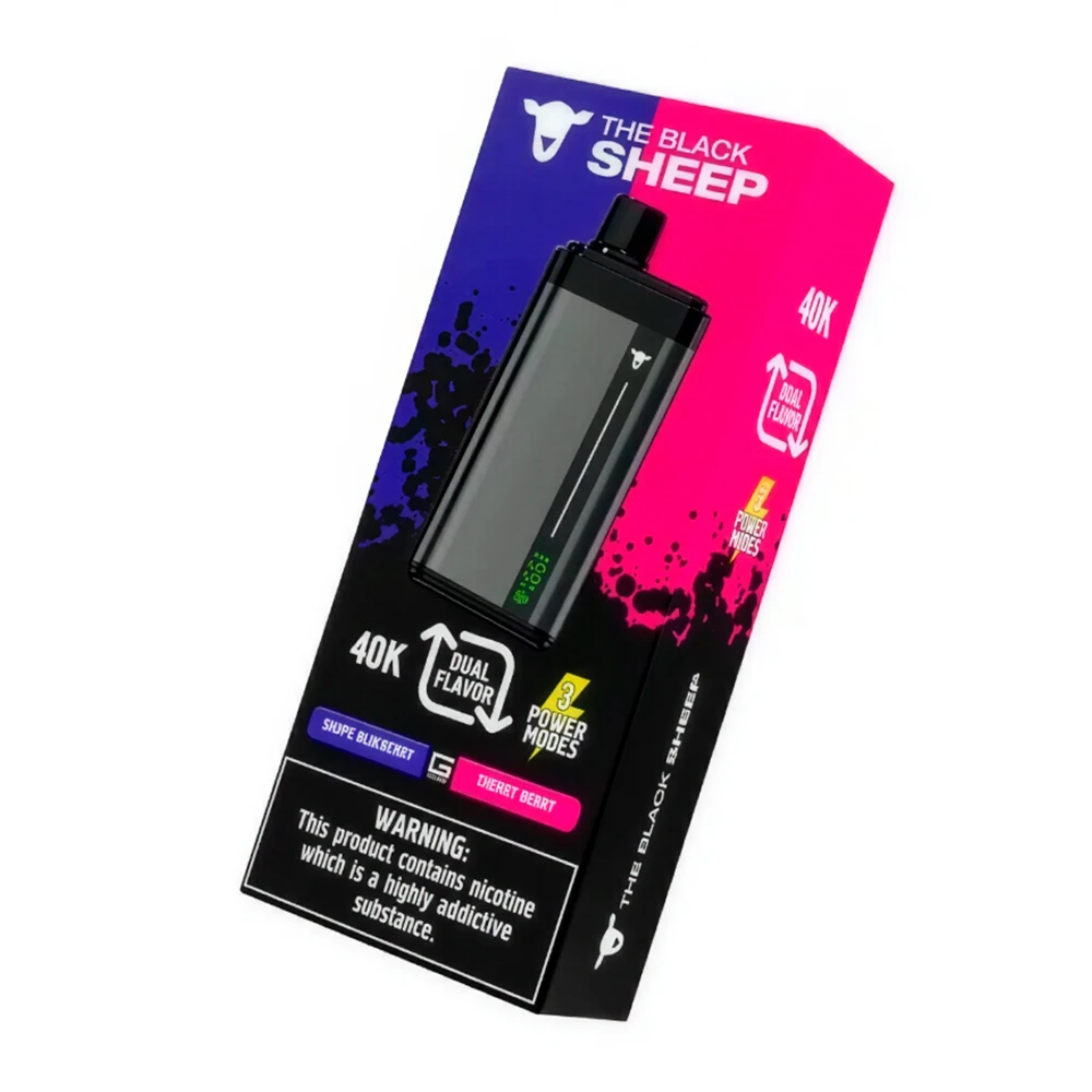 BLUEBERRY GRAPE/CHERRY BERRY THE BLACK SHEEP DUAL TANK 40000 PUFFS - POD DESCARTÁVEL