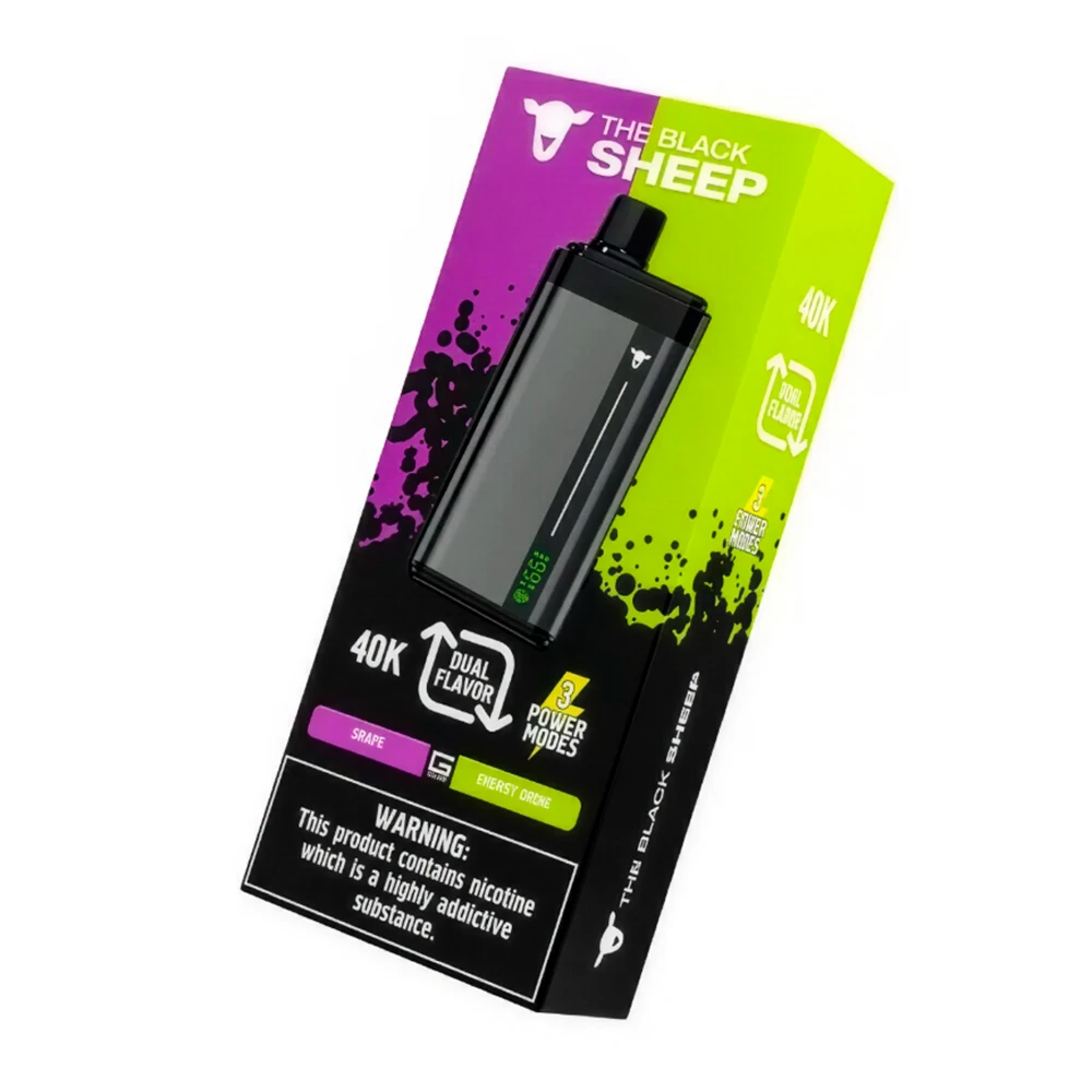 GRAPE/ENERGY DRINK THE BLACK SHEEP DUAL TANK 40000 PUFFS - POD DESCARTÁVEL