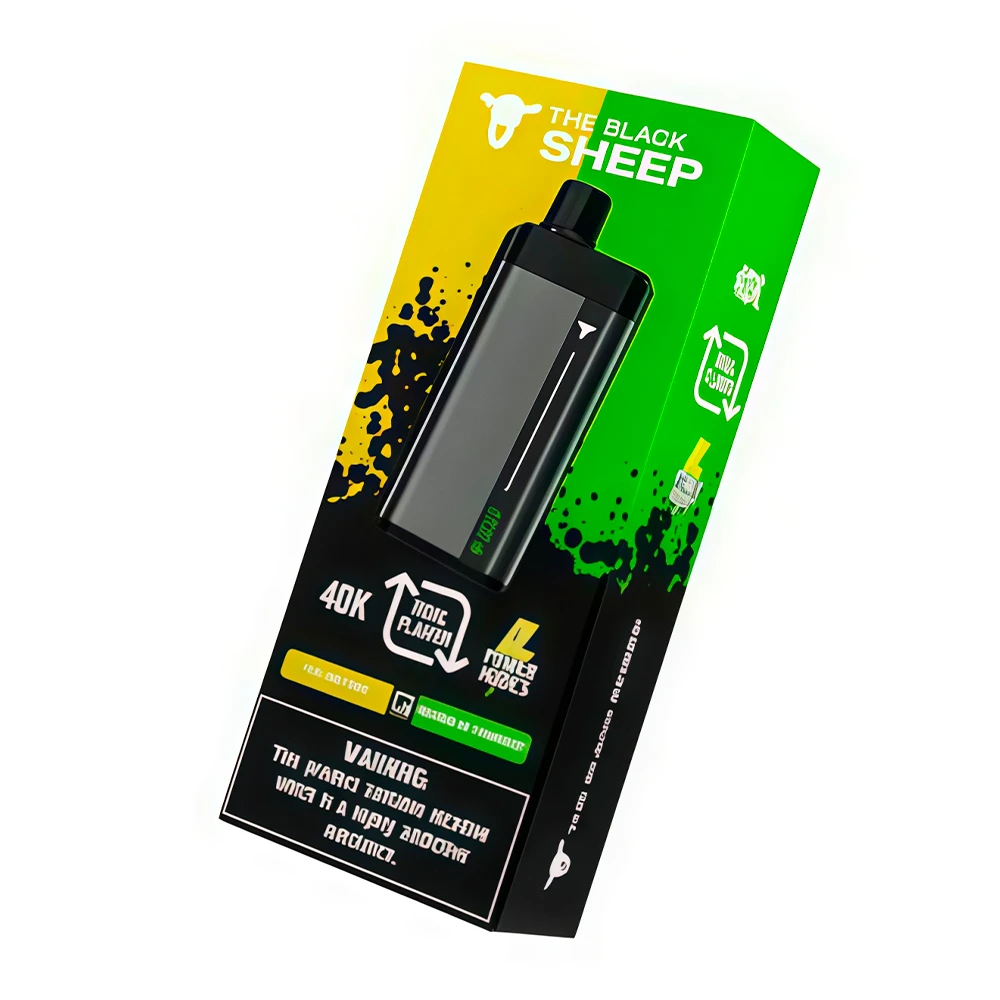 PASSION FRUIT/STRAWBERRY WATERMELON THE BLACK SHEEP DUAL TANK 40000 PUFFS - POD DESCARTÁVEL