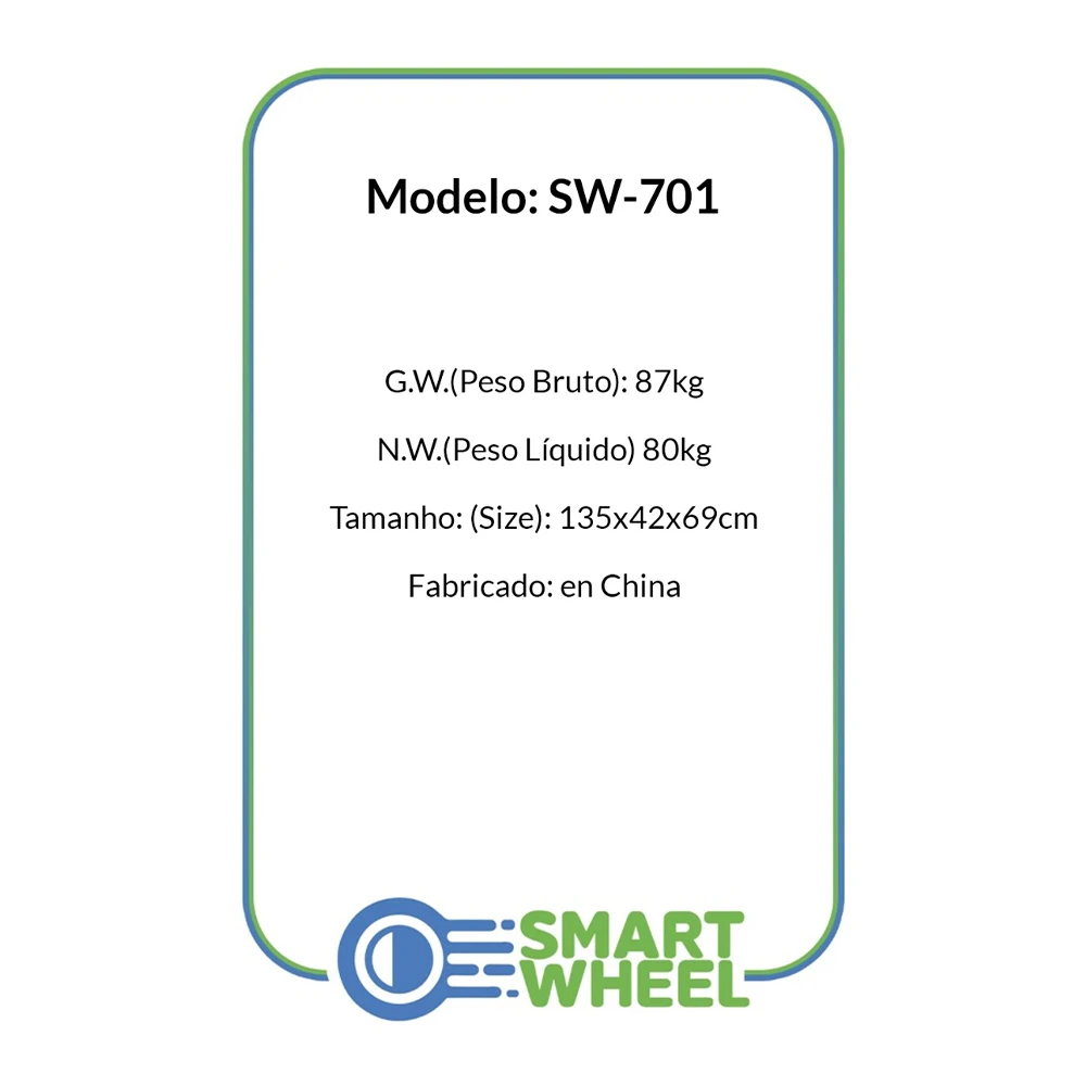 MOTO ELÉTRICA SMART WHEEL SW701 1000W 60V/20AH - RED