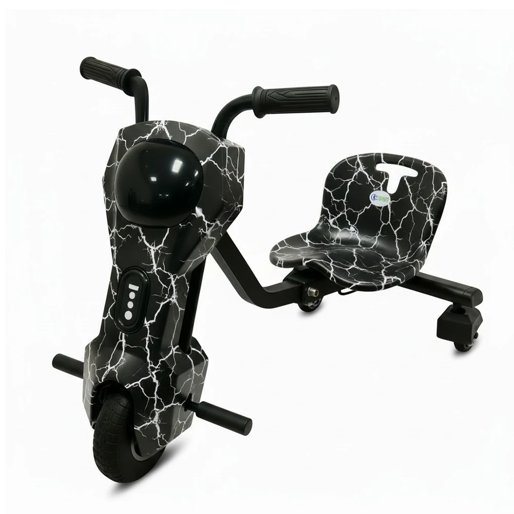 RAIO PRETO SMART WHEEL TRICICLO ELÉTRICO 8.5 SM02 COM BLUETOOTH E LUZES