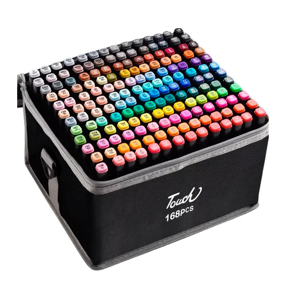 CANETAS COLORIDAS TOUCH KIT 168 PCS