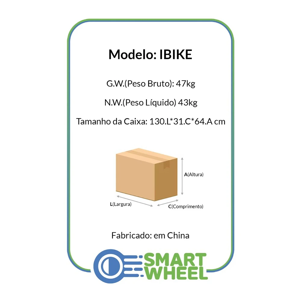 MOTO ELÉTRICA Autopropelido Ibike - Azul Claro- Smart Wheel