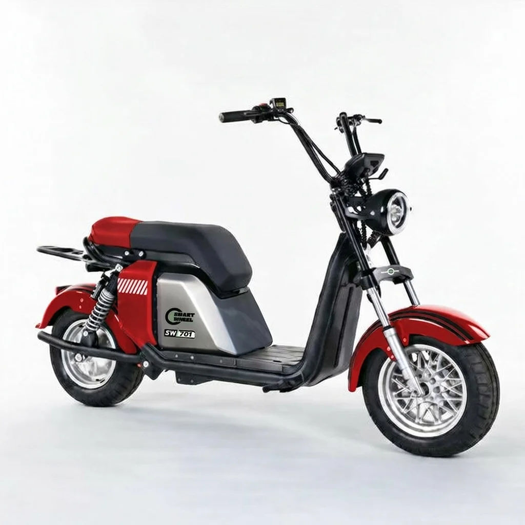 Moto Elétrica Smart Wheel SW701 1000W 60V/20AH Vermelha no Paraguai