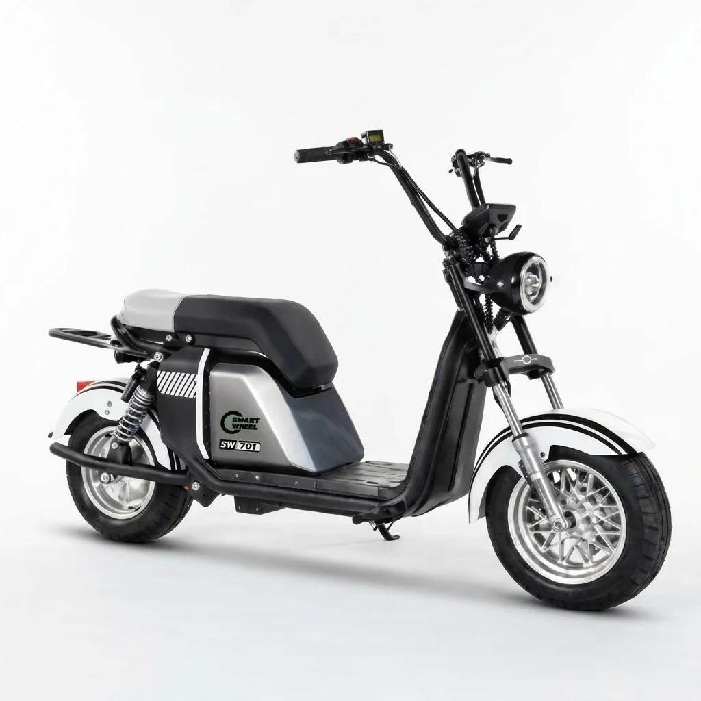 Moto Elétrica Smart Wheel SW701 1000W 60V/20Ah Branca no Paraguai