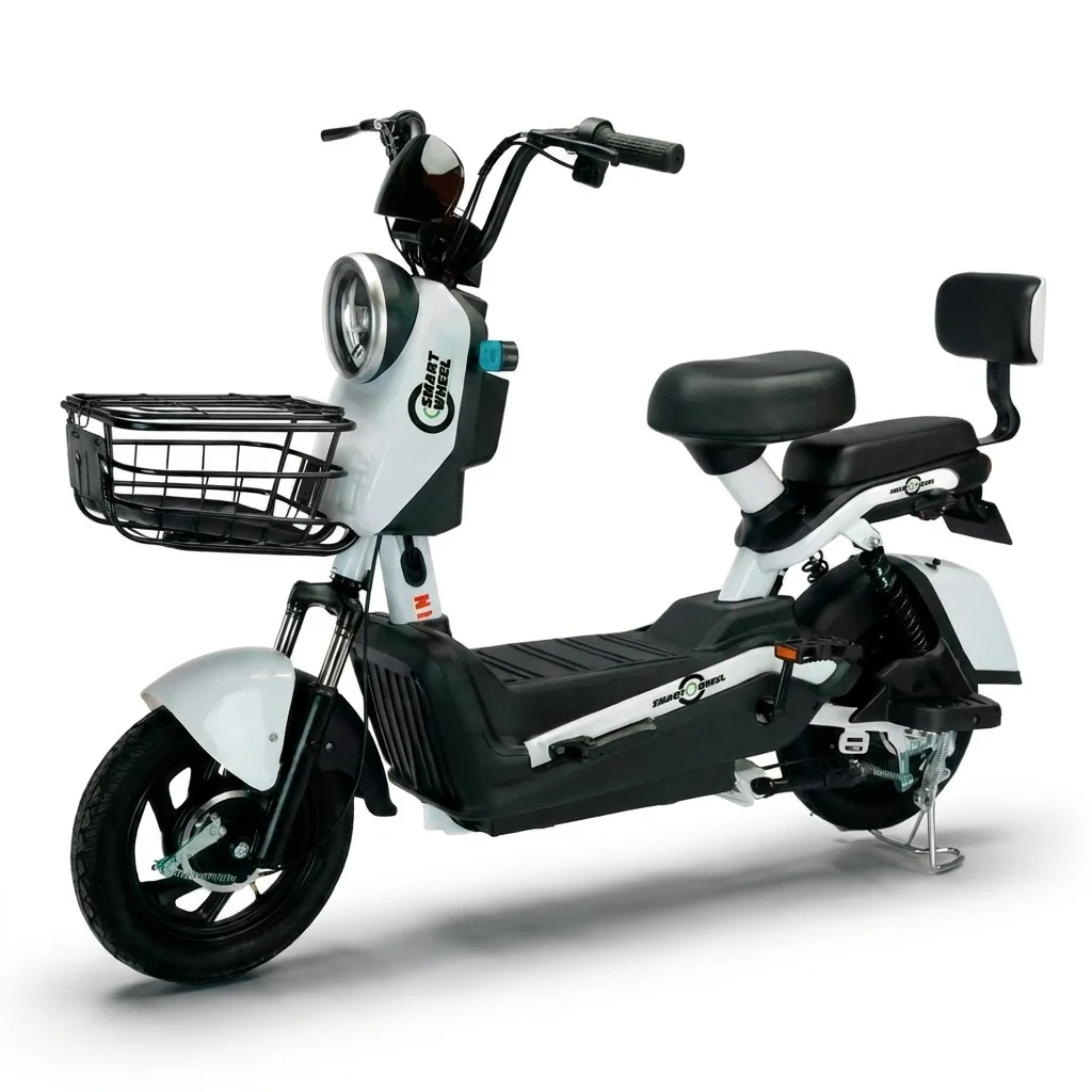 Moto Elétrica Smart Wheel SW 001 Branca 1000W 48V 20Ah Lithium no Paraguai