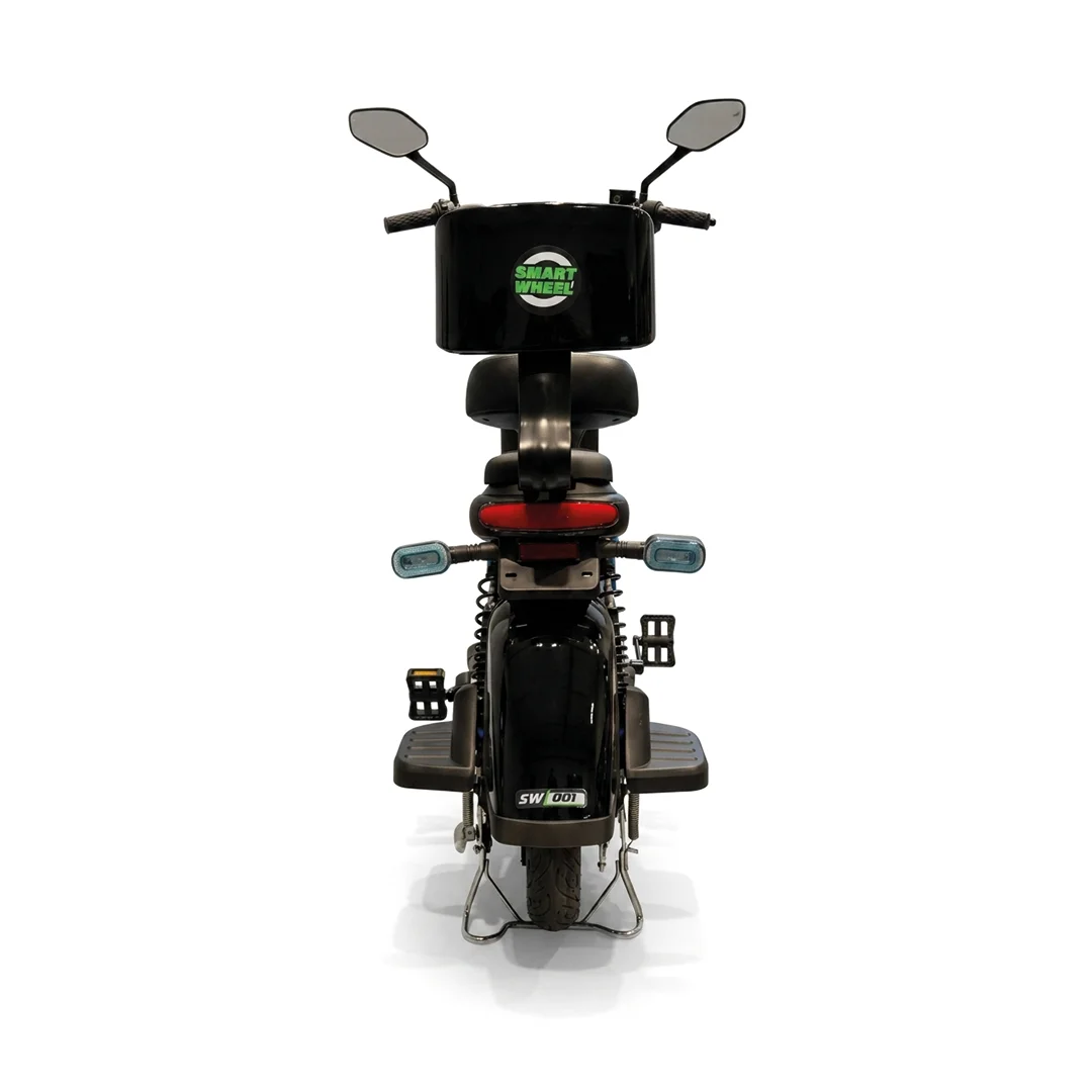 Moto Elétrica Smart Wheel SW 001 Preta 1000W 48V 20Ah Lítio no Paraguai