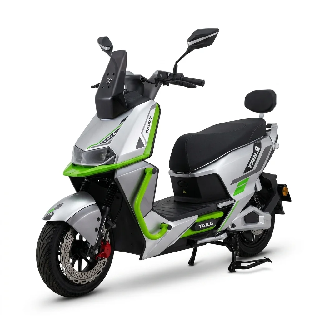 Moto Elétrica TAILG T73 32Km/h Cinza/Verde no Paraguai