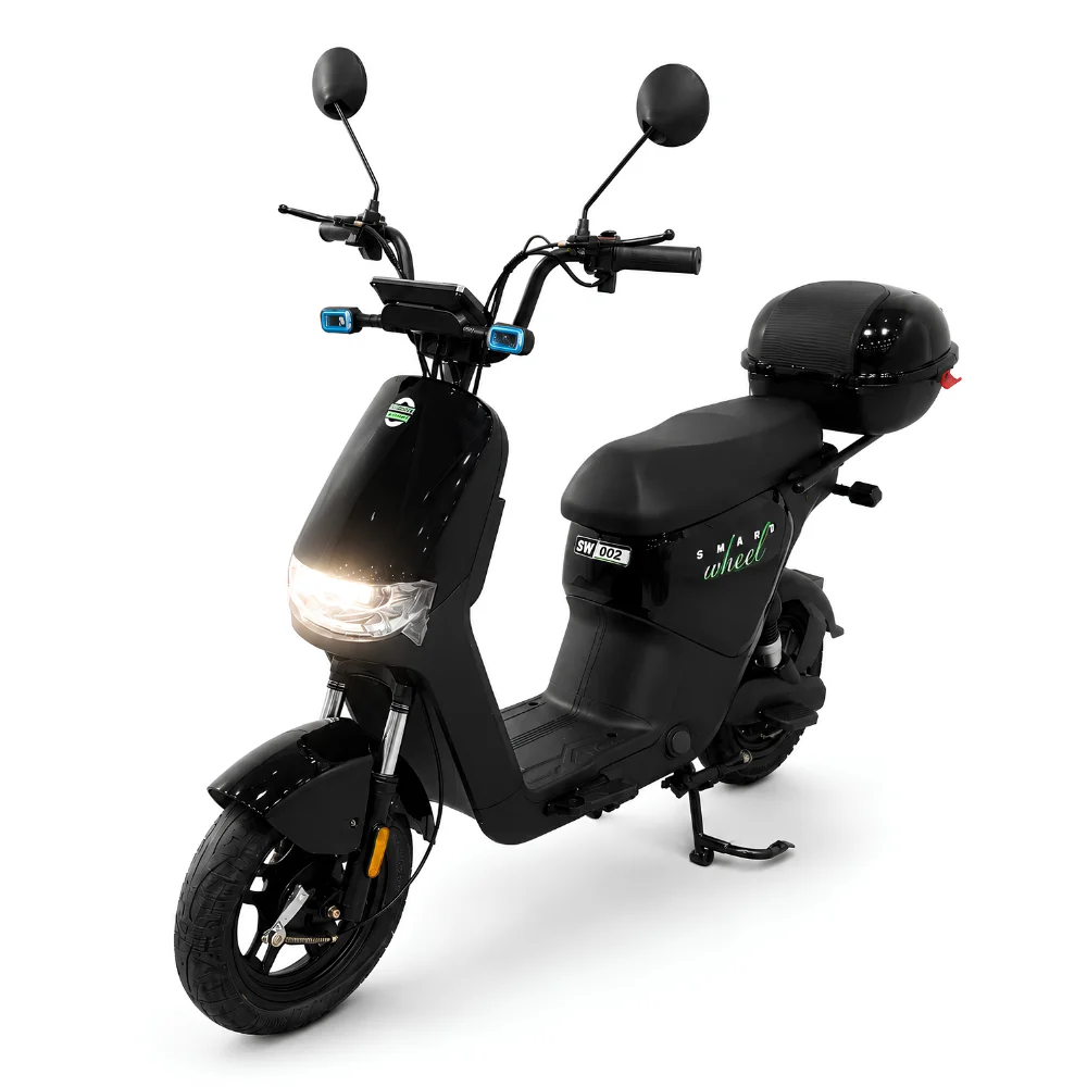 Moto Elétrica Smart Wheel SW 002 1000W 32km/h Preta no Paraguai
