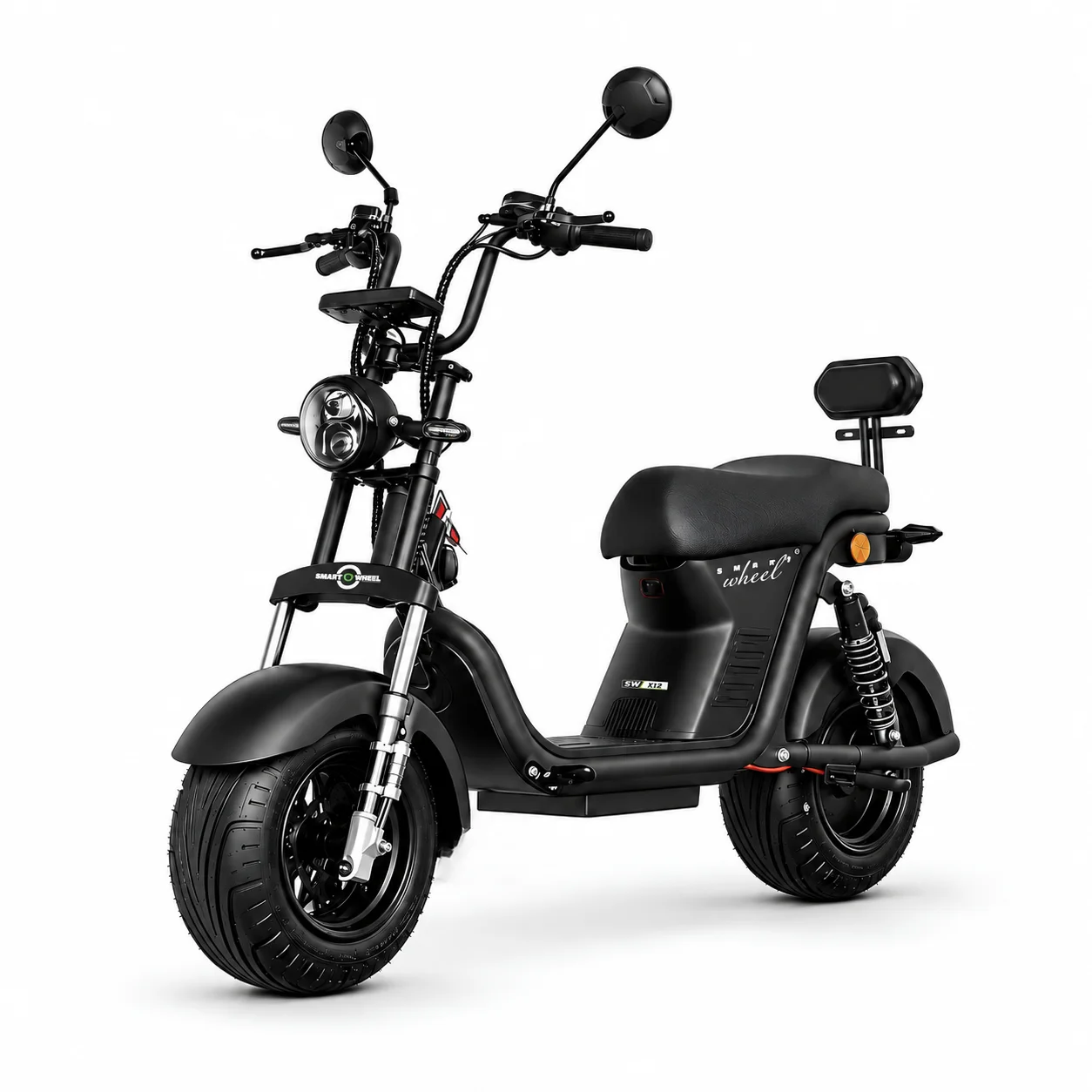 Smart Wheel X12 Preto Fosco - Scooter Elétrico 1000W 32KM/H no Paraguai