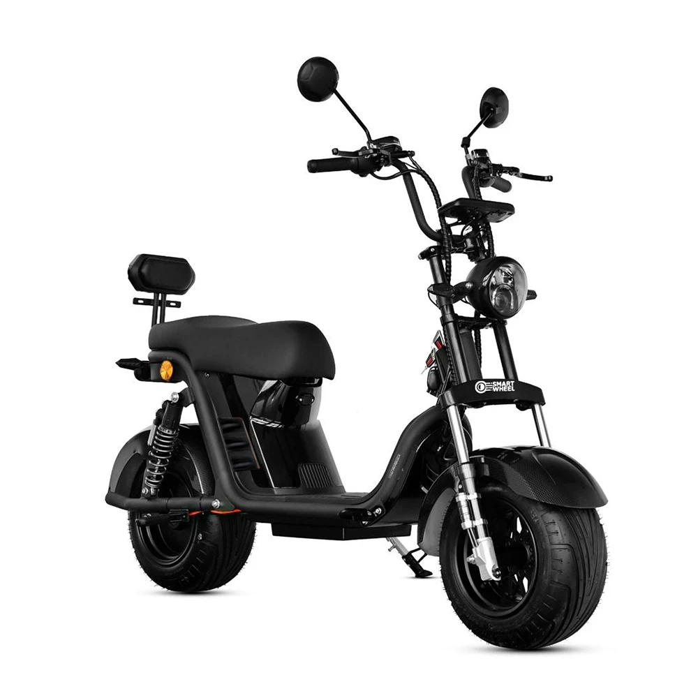 SMART WHEEL X12 PRETO (GLOSSY BLACK)  POWER MOTO ELÉTRICA 1000W – 60V/20AHPRETO (GLOSSY BLACK)