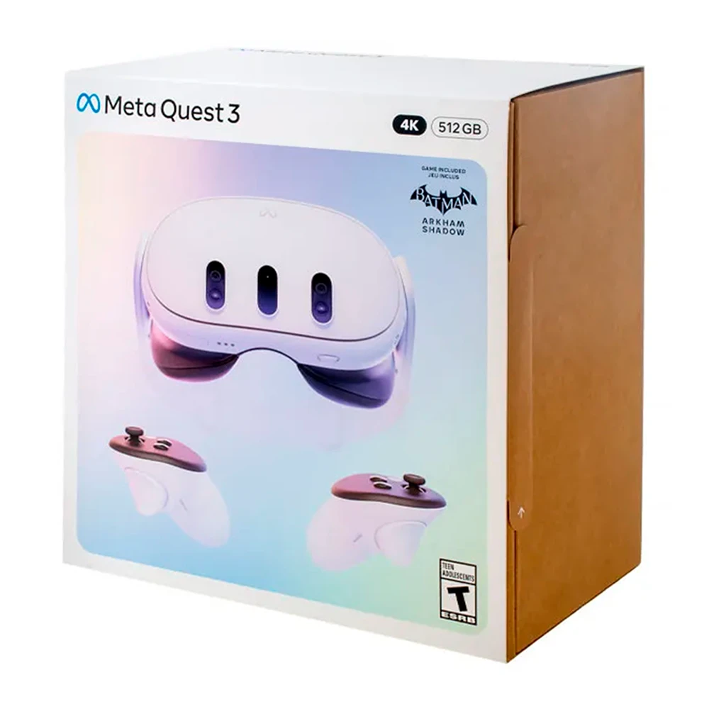 ÓCULOS REALIDADE VIRTUAL META QUEST 3S 128GB - BATMAN ARKHAM SHADOW CAIXA DANIFICADA