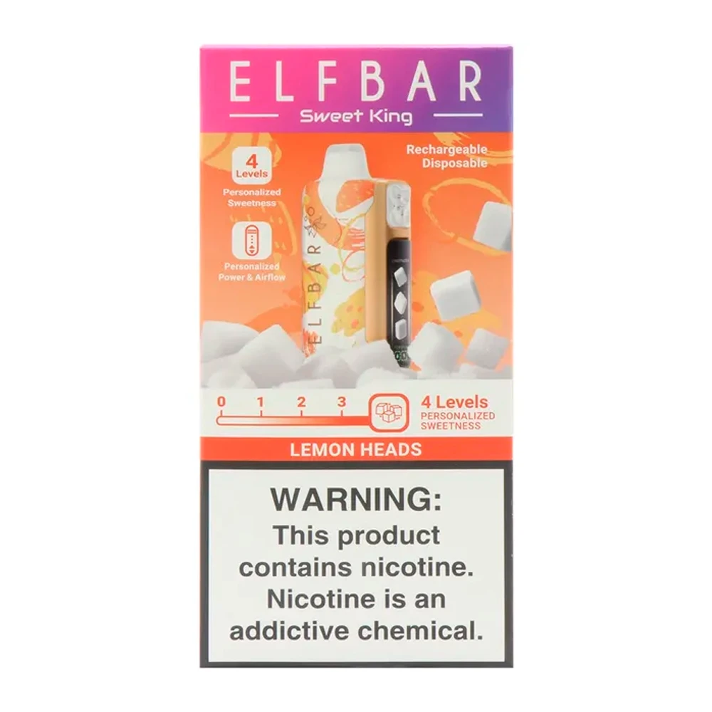 Lemon Heads - Elfbar - Sweet King - 40000 Puffs - Pod Descartável