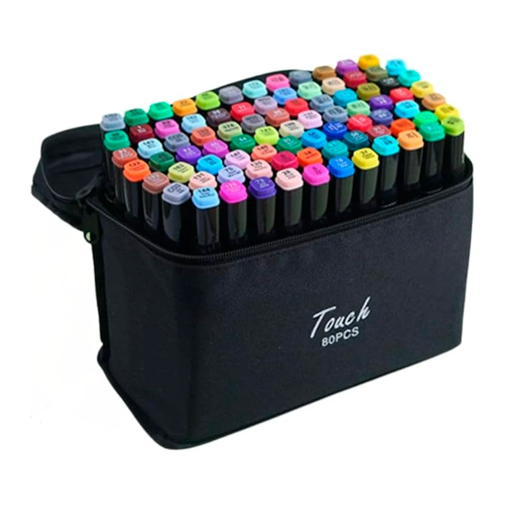 CANETAS COLORIDAS TOUCH KIT 80 PCS