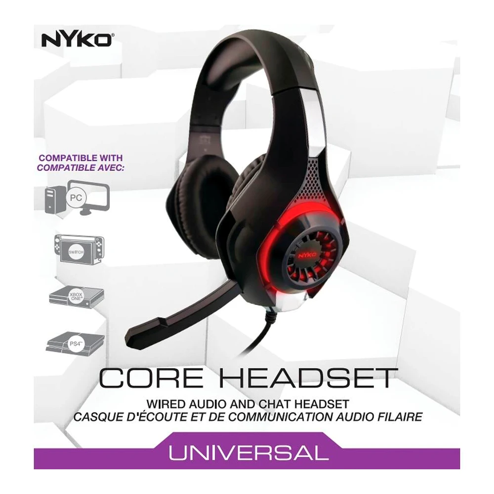 NYKO CORE HEADSET – PS4 / XBOX ONE / SWITCH / PC – HEADSET GAMER MULTIPLATAFORMA