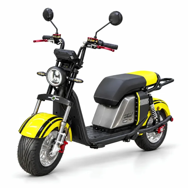 Moto Elétrica Smart Wheel SW701 1000W 32Km/h Amarela: Mobilidade Urbana no Paraguai